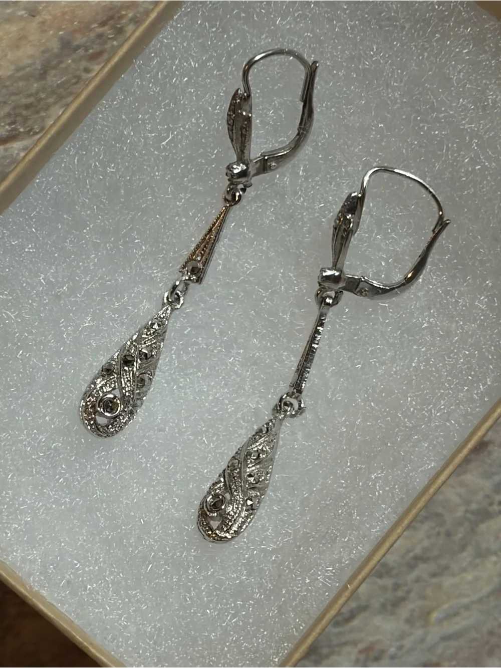 Art Deco Made In Germany Lavaliere Style Droplet Earrings